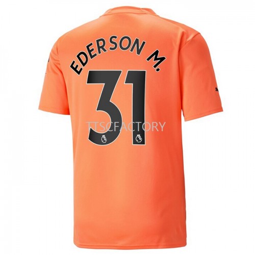 Manchester City Ederson M. 31 Fodboldtrøjer Målmand 3. sæt 2022/23 Kort ærmer Manchester City Ederson M. 31 Fodboldtrøjer Målmand 3. sæt 2022/23 Kort ærmer